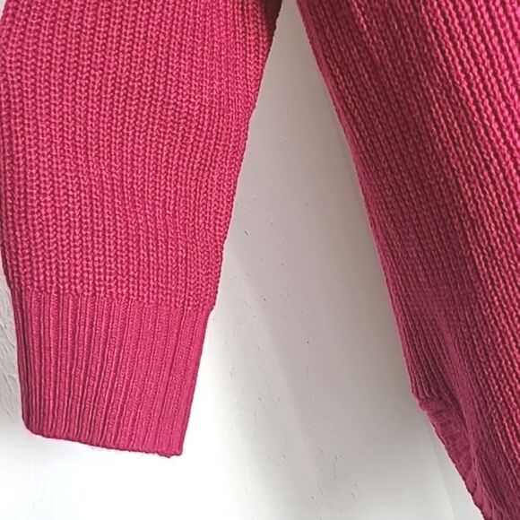 89th & Madison Pullover Pink Sweater, Cowl Neck, Gold Buttons, Size Large, NWT - Picture 3 of 12
